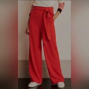 Boden Red Wide-Leg Pants